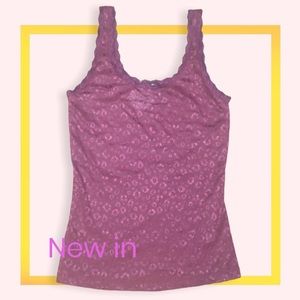 Casobella By Evereve Leopard Lace Tank Size Small